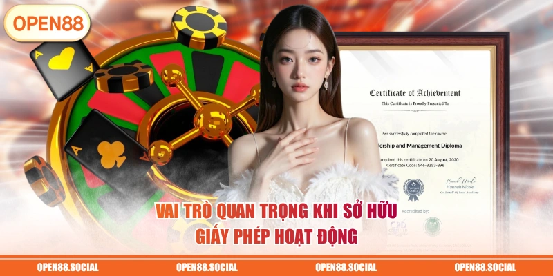 Vai trò quan trọng khi sở hữu giấy phép hoạt động